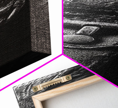 Leather Strap, Worn Texture, Rustic Detail, Framed Canvas Print, Industrial Wall Decor, Masculine Style, Close-Up Texture Art