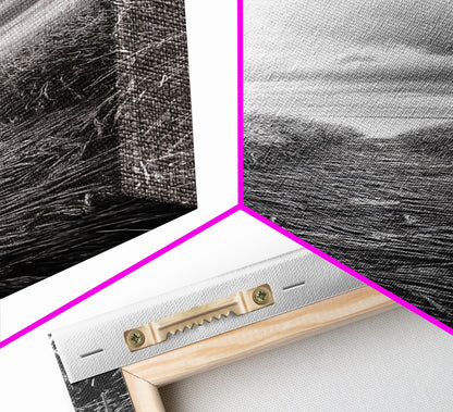 Wheat Field Trail, Countryside Autumn Path, Rustic Farm Landscape, Tranquil Earthy Wall Art, Bedroom or Hallway, Canvas Print