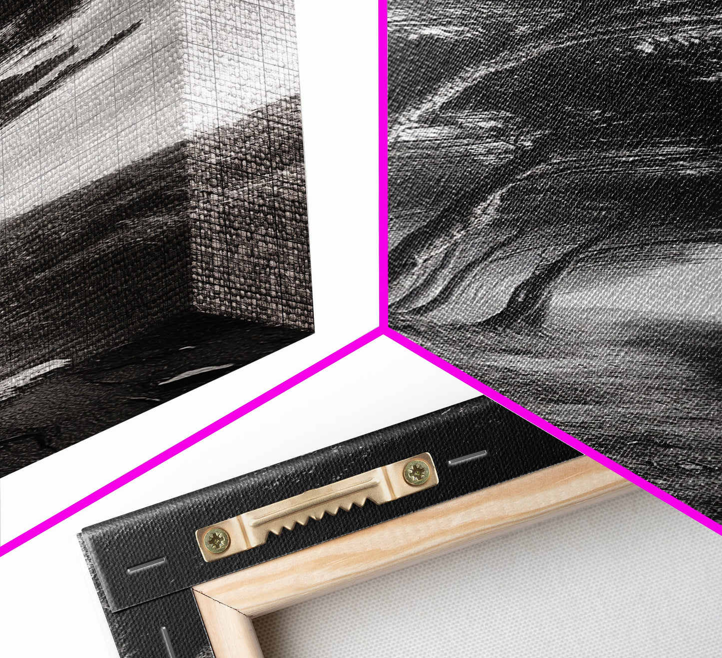 Windiger Waldweg, dunkle Küstenbäume, stimmungsvolle Natur, gerahmter Leinwanddruck, herbstliche Wanddekoration fürs Wohnzimmer, stimmungsvolle Landschaftsästhetik