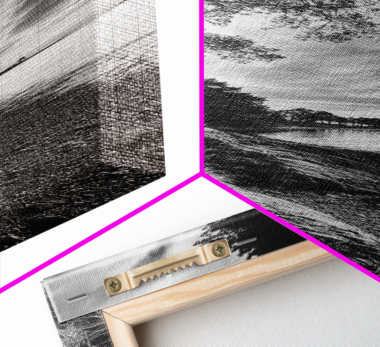 Coastal Tree, Ocean Horizon, Windswept Shore, Nature Calm, Moody Sky, Framed Canvas Print, Office Wall Art, Coastal Rustic Aesthetic