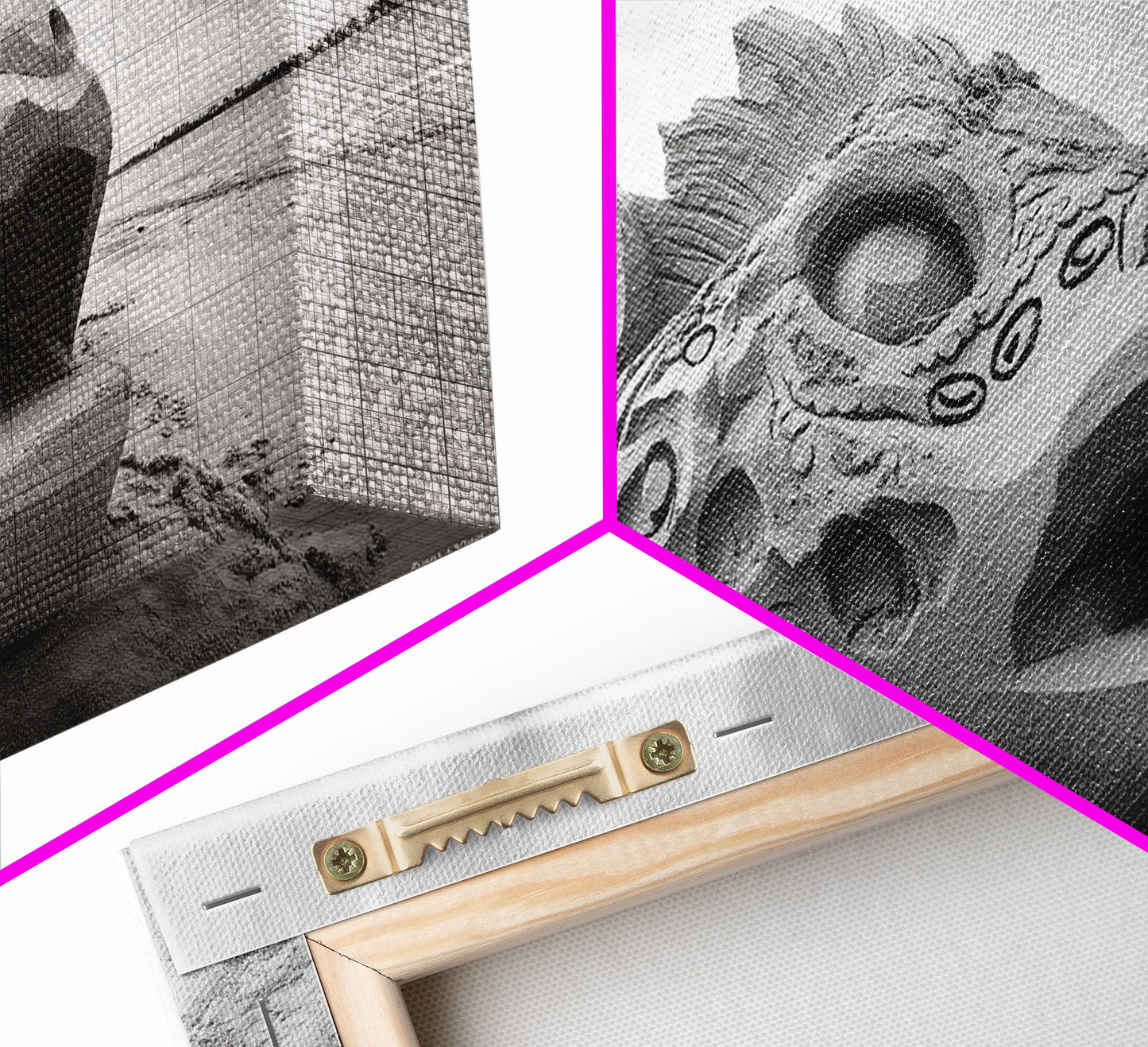 Dragon Head Sculpture, Beach Sand Art, Mythical Creature Decor, Fantasy Vibes, Framed Canvas Print, Game Room Wall Art, Office Wall Art