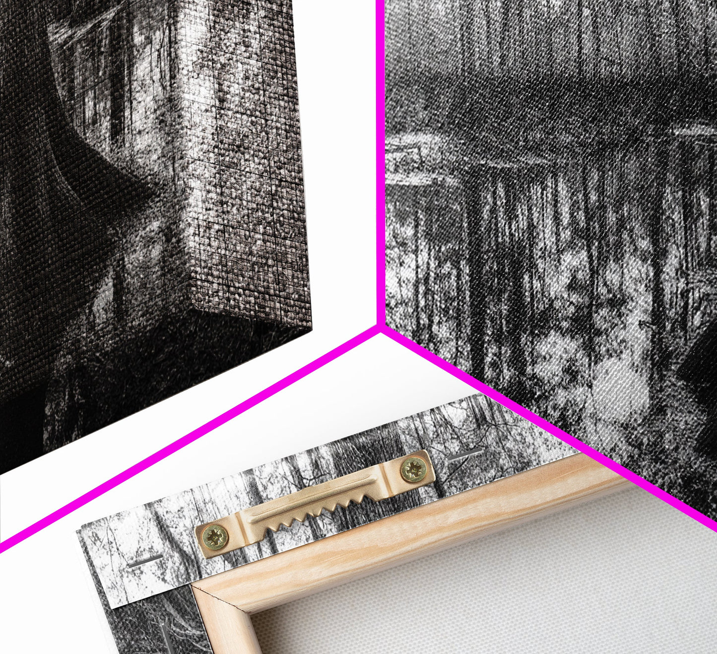 Sumpfbäume, Zypressenwasser, Naturspiegelungen, Marschlandschaft, gerahmter Leinwanddruck, rustikale Hüttendekoration, Wandbild für den Flur, Waldmotiv