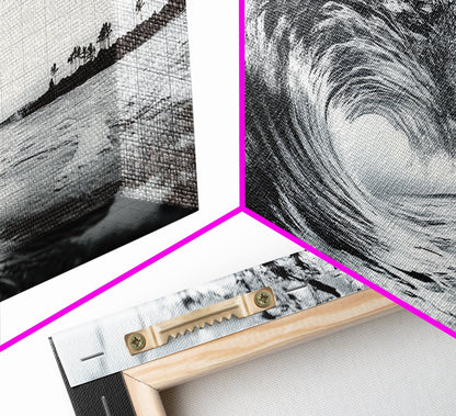 Meereswellenkräuselung, Brandungstunnel, tropische Küste, gerahmter Leinwanddruck, Küstenwandkunst, Strandhausdekoration, Naturfotografie