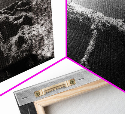 Underwater Tree, Ocean Roots, Nature Surrealism, Canvas Print, Moody Nautical Decor, Bathroom Wall Art, Black And White Abstract Art