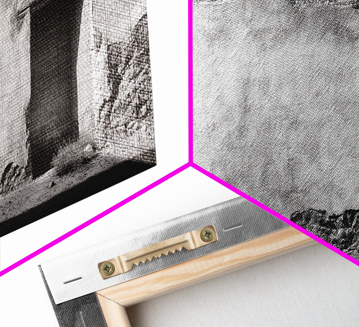 Adobe Wall, Desert Door, Rustic Texture, Framed Canvas Print, Southwest Wall Art, Neutral Earth Tones, Boho Western Living Room Decor