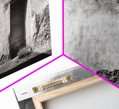 Adobe Wall, Desert Door, Rustic Texture, Framed Canvas Print, Southwest Wall Art, Neutral Earth Tones, Boho Western Living Room Decor