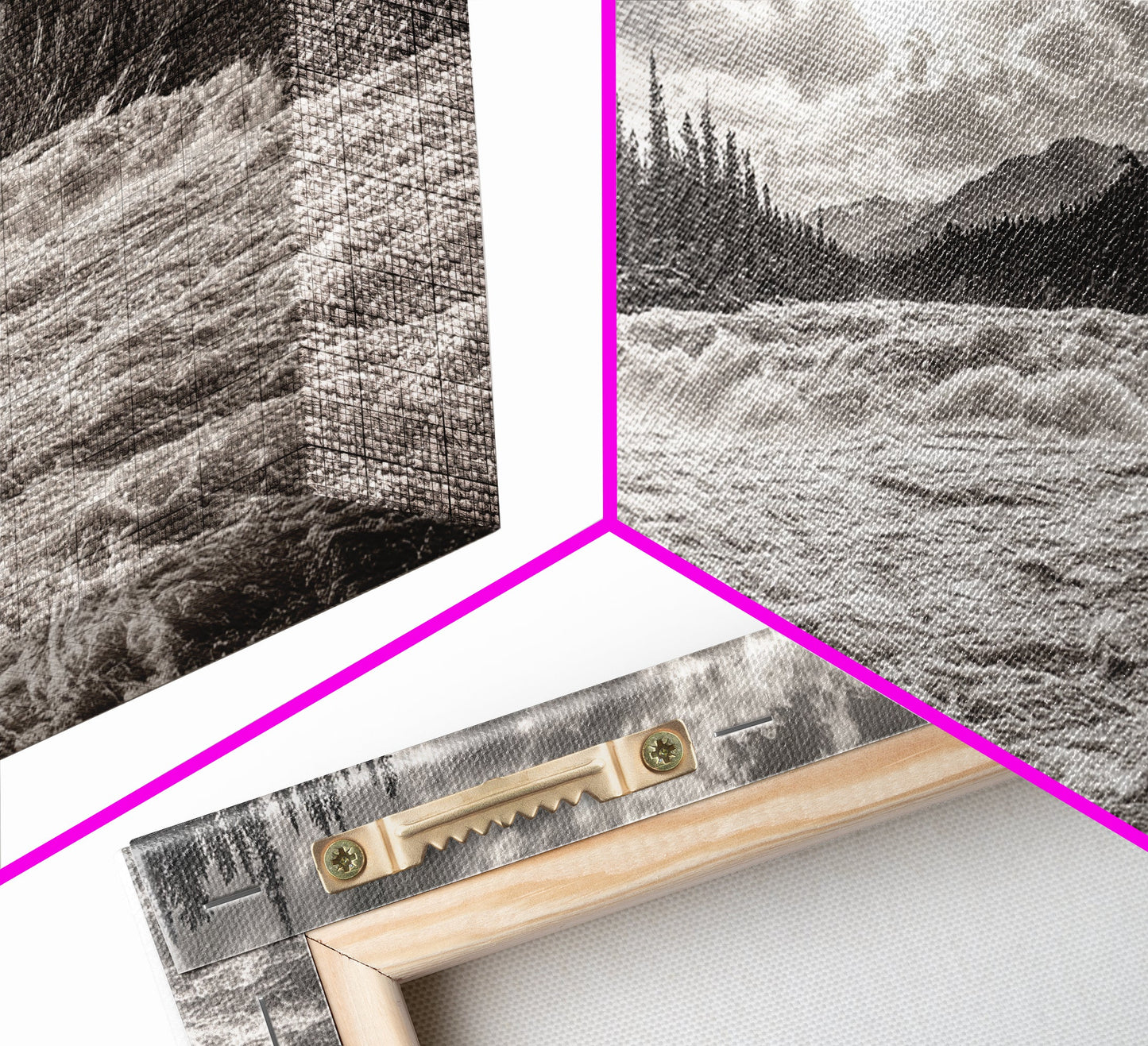 Mountain River Rapids, Adventure Landscape, Moody Forest Wall Art, Nature Explorer Vibes, Rustic Cabin Decor, Canvas Print