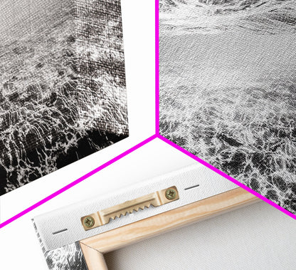 Ocean Surface, Sunlit Water, Sea Ripple, Underwater Light, Canvas Print, Modern Beach Art, Bathroom Wall Decor, Coastal Vibes