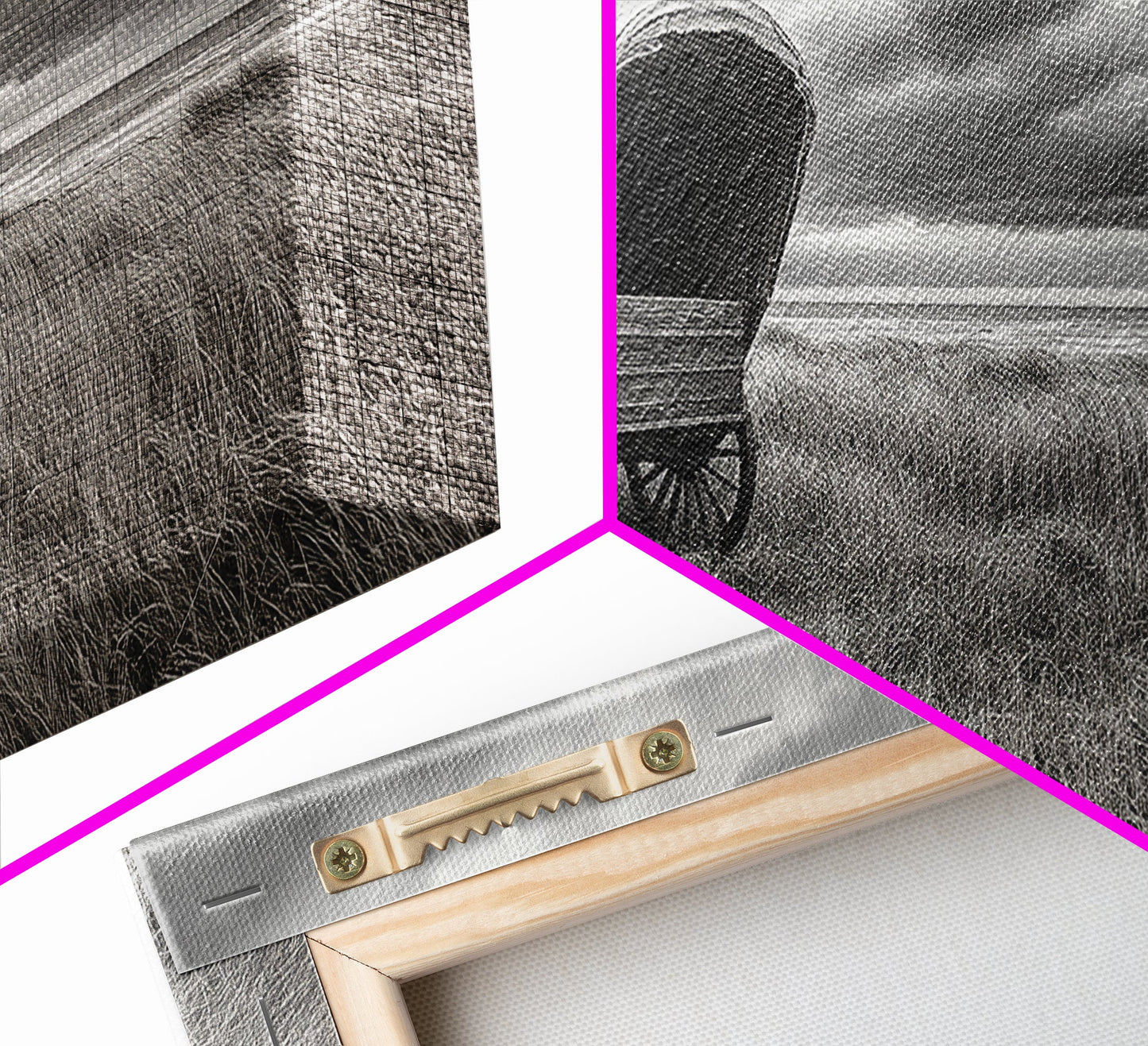 Prairie Wagon, Coastal Grass, Covered Cart, Western Landscape, Framed Canvas Print, Rustic Fall Art, Living Room Wall Decor