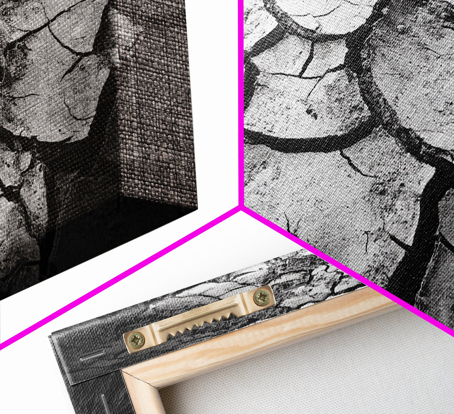 Cracked Earth Texture, Nature Closeup, Desert Minimalism, Earth Tone Art, Canvas Print, Rustic Home Decor, Fall Entryway Wall Art