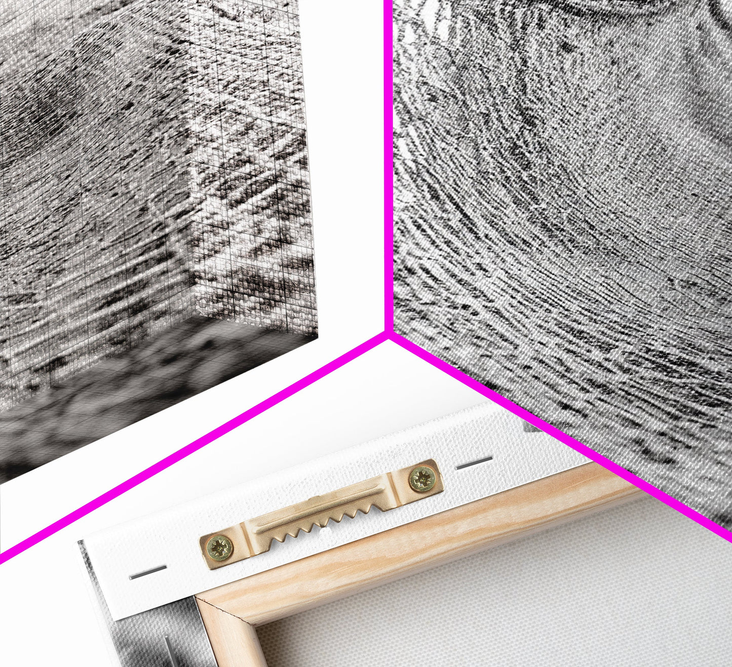 Coastal Net, Beach Texture, Nautical Vibe, Ocean Fence, Framed Canvas Print, Bathroom Wall Art, Coastal Cottage Style, Monochrome Beach Art