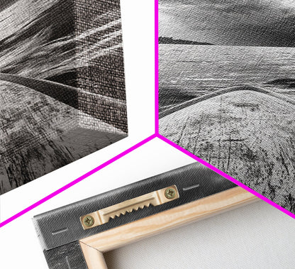 Stormy Sea, Paddle Board, Dramatic Sky, Ocean Adventure, Framed Canvas Print, Den Wall Art, Nautical Minimalist Decor, bedroom wall art