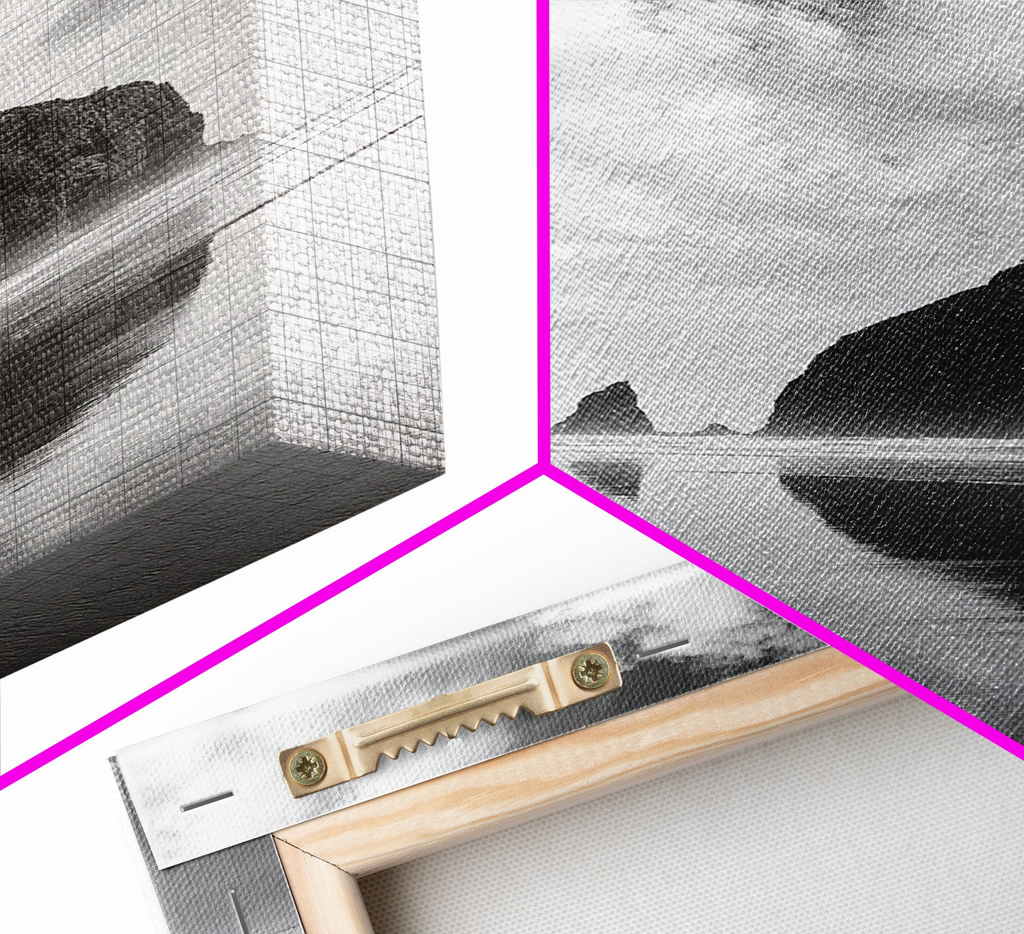 Iconic sea stack, Oregon coast art, tranquil reflections, dramatic clouds, Canvas Print, bedroom wall art, modern coastal minimalist decor