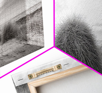 Beach Dunes, Coastal Grass, Nature Serenity, Canvas Print, Minimalist Bedroom Art, Soft Tones, Tranquil Beach Wall Decor