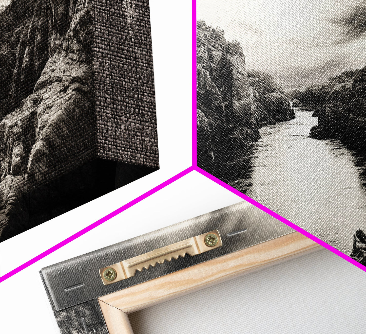 Canyon River Sunset, Dramatic Sky Photography, Nature Scene Art, Framed Canvas Print, Office or Hallway Wall Decor, Bold Earth Tones