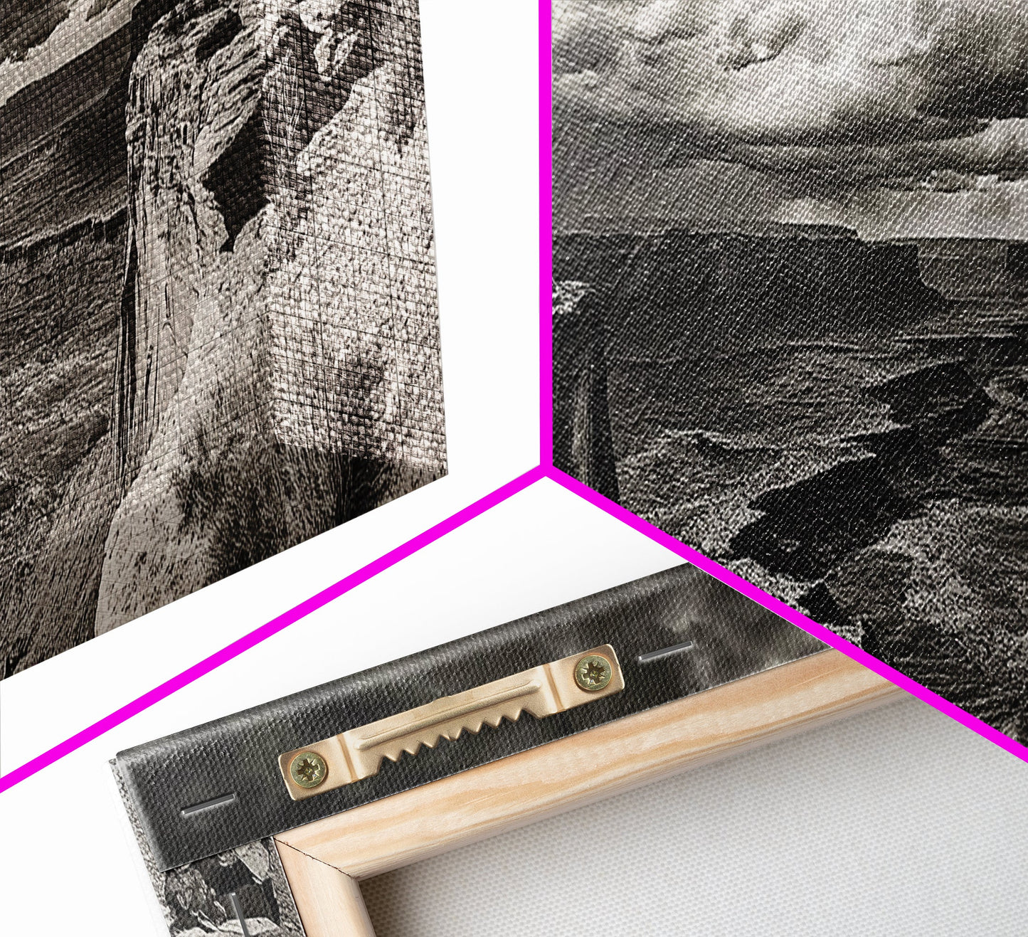 Canyon Storm, Desert Lightning, Dramatic Skies, Framed Canvas Print, Rustic Landscape Wall Art, Living Room Western Decor