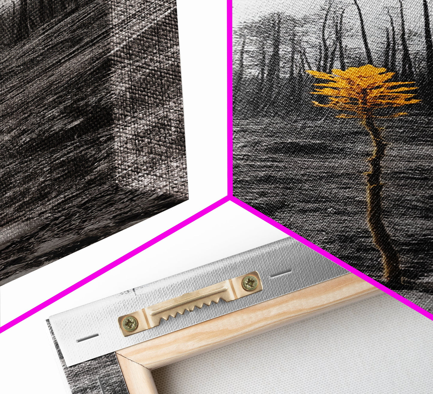 Lone Sprout, Forest Renewal, Emotional Nature Scene, Moody Landscape Art, Framed Canvas Print, Autumn Wall Decor, Rustic Nature Style