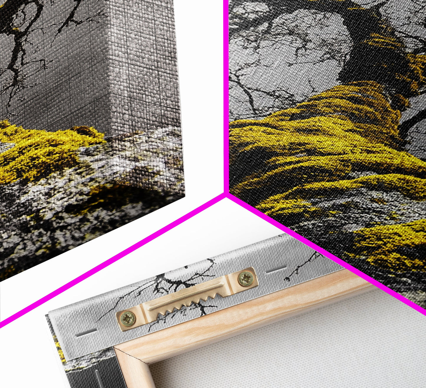 Moss Covered Tree, Dramatic Nature Scene, Autumn Forest Decor, Moody Woodland Art, Framed Canvas Print, Rustic Living Room Wall Art