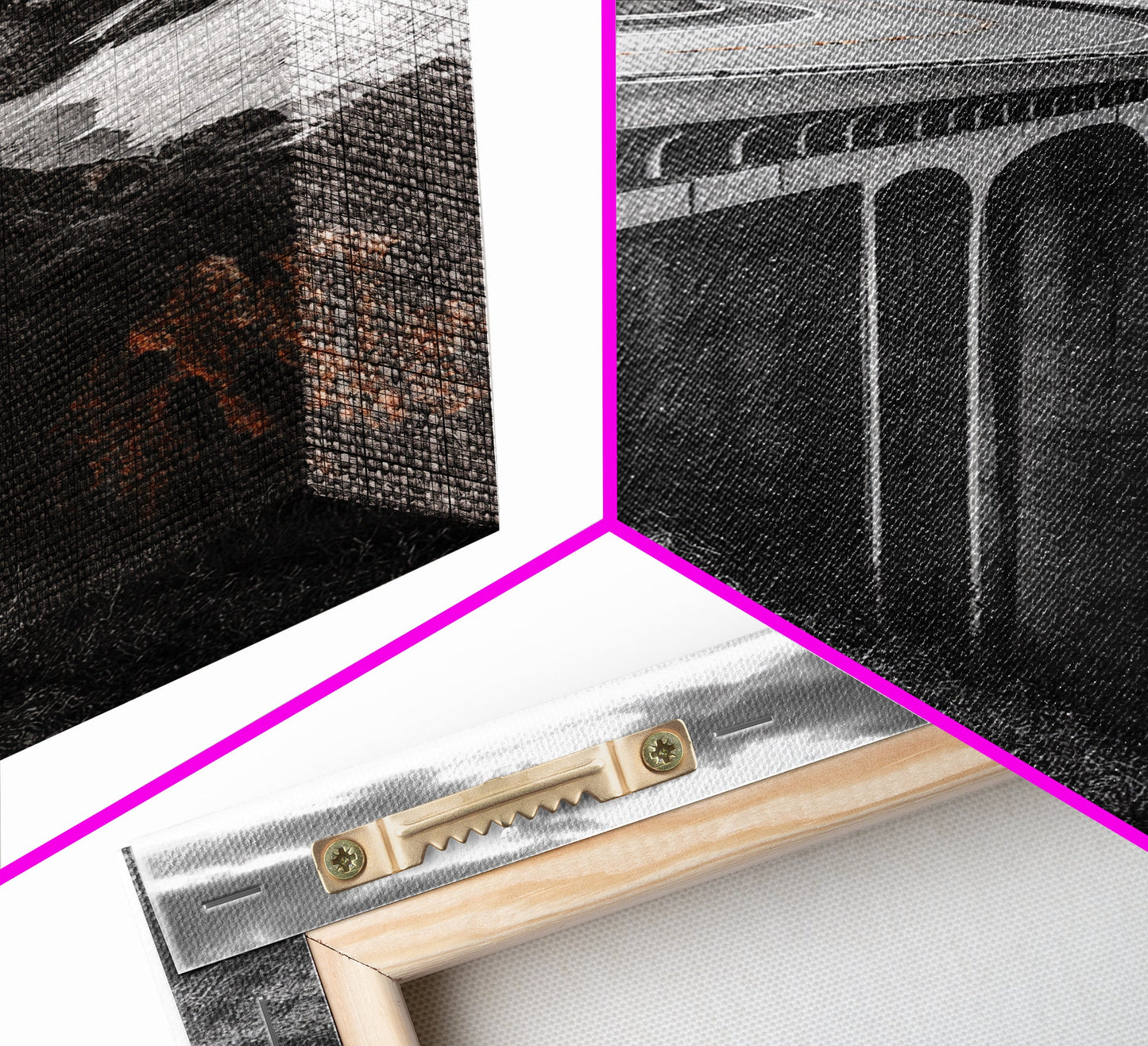 Coastal Highway, Sunset Drive, Scenic Bridge, Canvas Print, Road Trip Wall Art, Adventure Landscape Art, Living Room Statement Piece