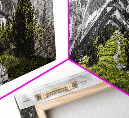 Mountain Hike Path, Scenic Peak Trail, Nature Landscape, Framed Canvas Print, Modern Cabin Decor, Adventure Wall Art, Minimalist Style