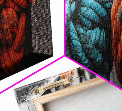 Nautical Knots, Bold Rope Texture, Ocean Dock Detail, Framed Canvas Print, Coastal Wall Art, Bathroom Decor, Rustic Nautical Style
