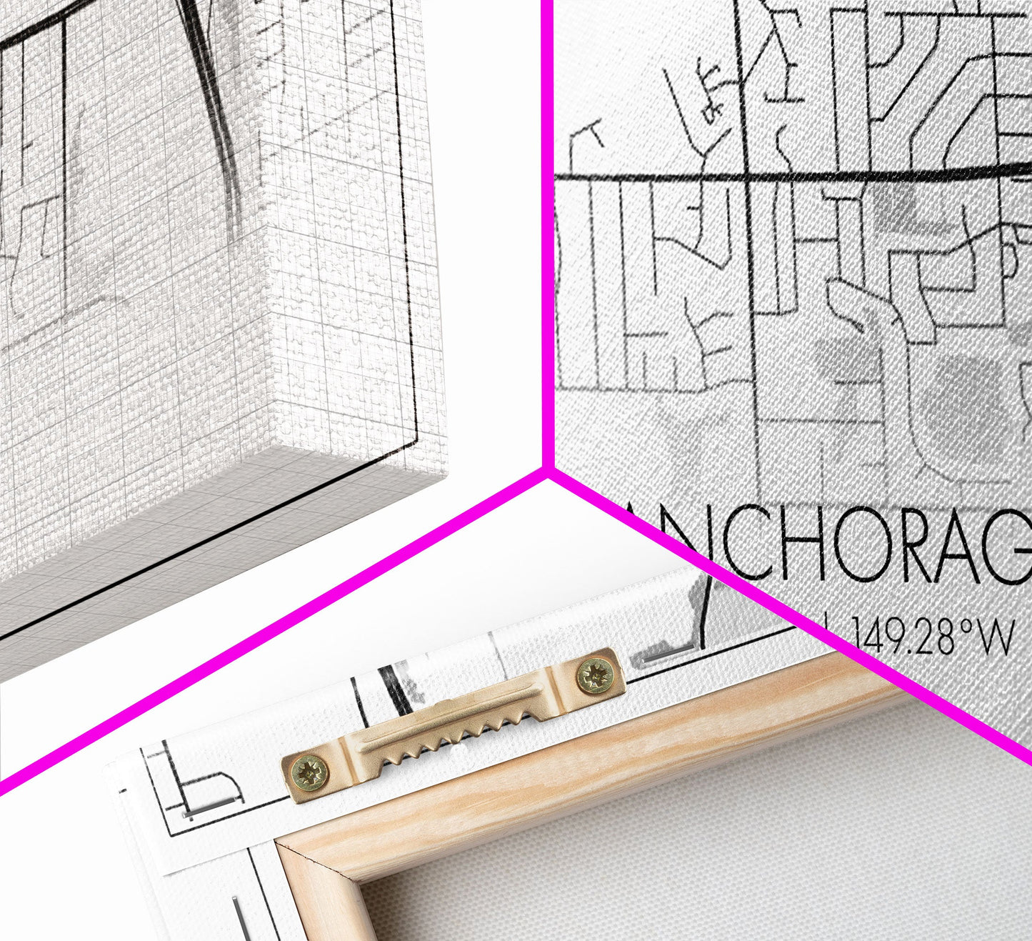 Anchorage Street Map, Alaska Map, Map Print, Modern Art, Wall Art, Canvas Print, Bedroom Décor, City Map Wall Art, Minimalist Décor, Prints