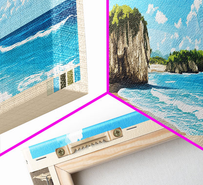 Bottom Bay, Barbados Panoramic Print, Vacation Gift, Barbados Wall Art, Beach Painting, Beach Decor, Large Wall Art, Wood Frame Art