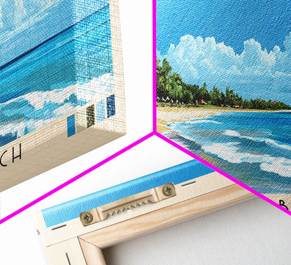 Cabarete Beach, Dominican Republic Panoramic Print, Vacation Gift, Dominican Republic Wall Art, Beach Painting, Beach Decor, Beach Or Lakehouse Art