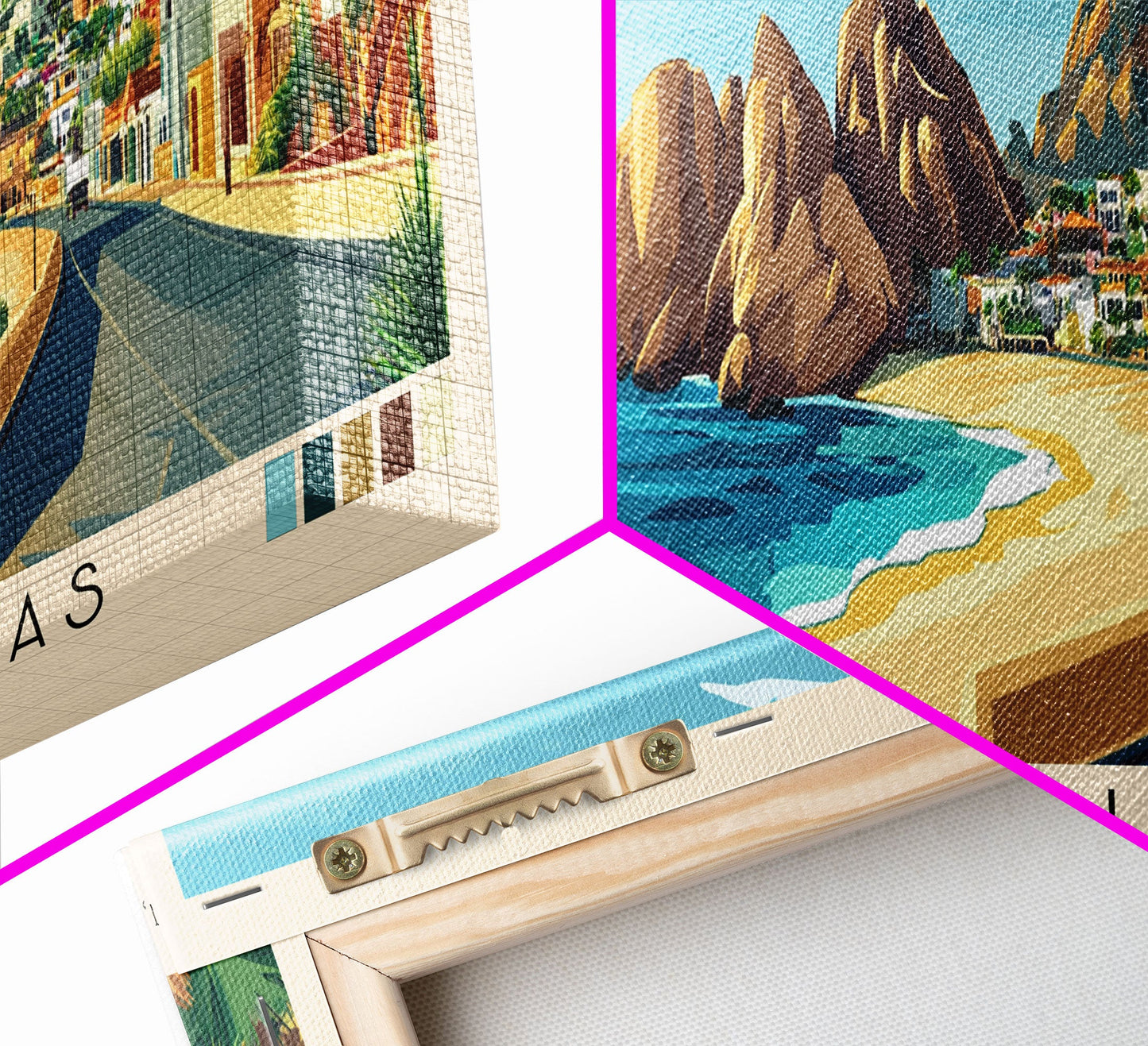 Cabo San Lucas, Mexico Panoramic Print, Vacation Gift, Mexico Wall Art, Beach Painting, Beach Decor, Beach Or Lakehouse Art