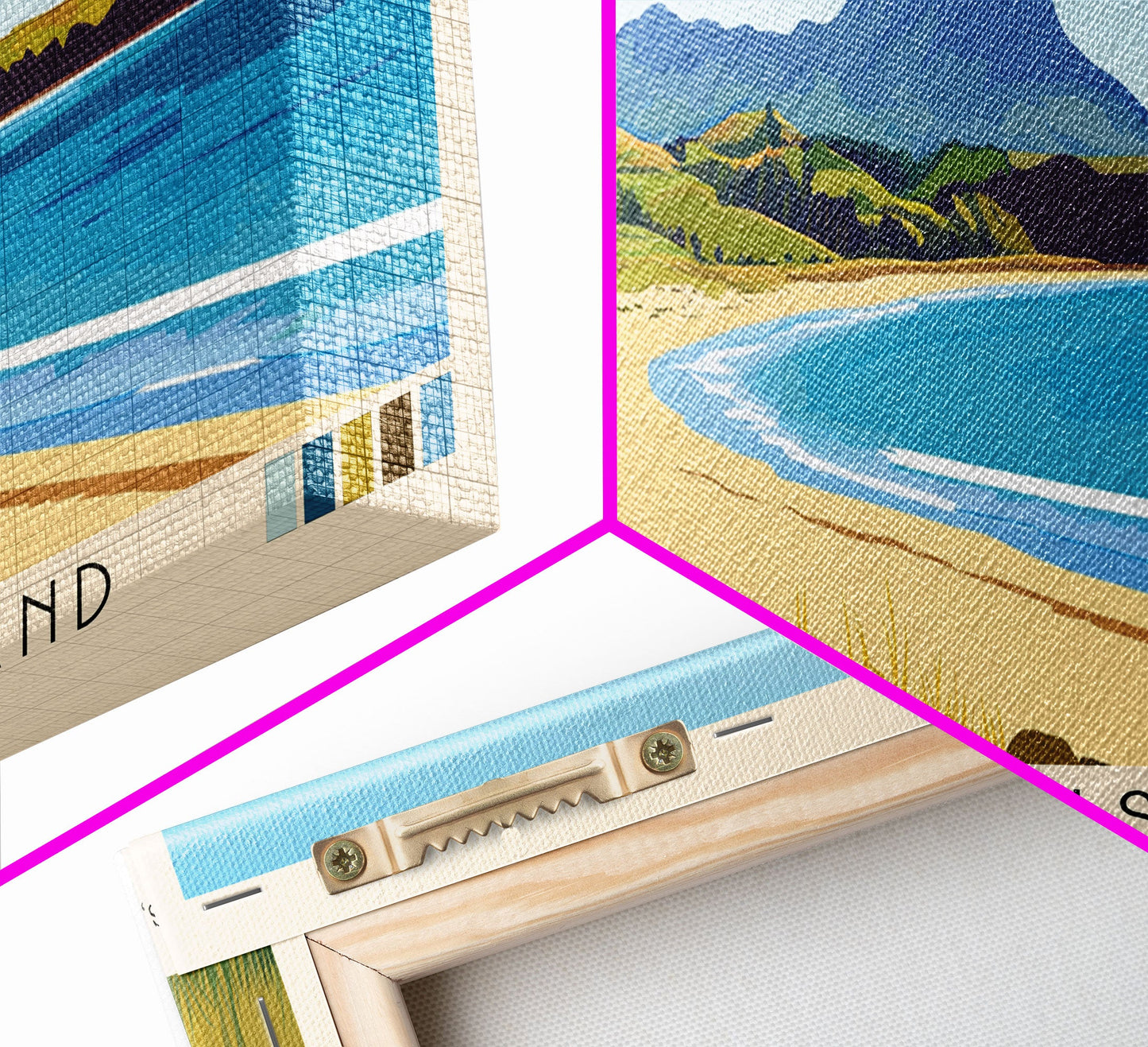 Campbell Island, New Zealand Panoramic Print, Vacation Gift, New Zealand Wall Art, Beach Painting, Beach Decor, Large Wall Art, Wood Frame Art