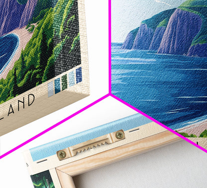 Cape Breton Island, Canada Panoramic Beach Print, Vacation Gift, Canada Wall Art, Framed Canvas Print, Framed Beach Painting