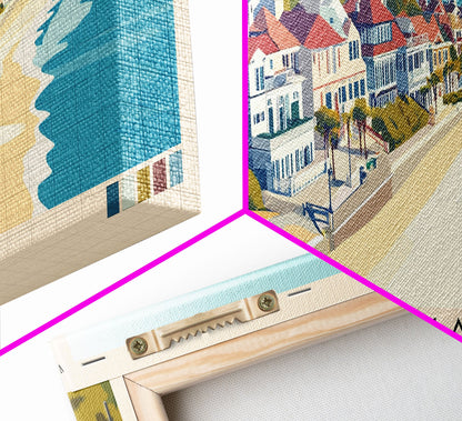 Cape May, New Jersey Panoramic Beach Print, Vacation Gift, New Jersey Wall Art, Beach Painting, Beach Decor, Beach Painting