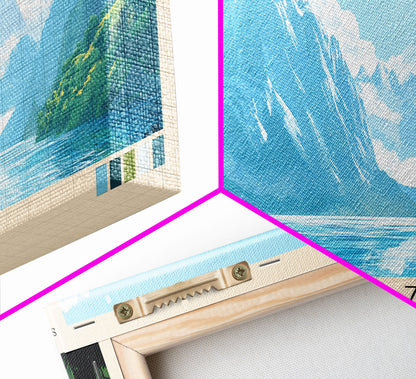 Cerro Azul, Peru Panoramic Print, Vacation Gift, Peru Wall Art, Beach Painting, Beach Decor, Large Wall Art, Wood Frame Art