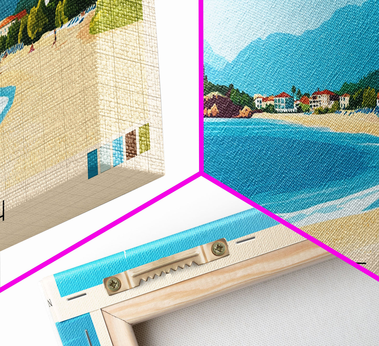 Çıralı Beach, Turkey Panoramic Print, Vacation Gift, Turkey Wall Art, Beach Painting, Beach Decor, Beach Or Lakehouse Art