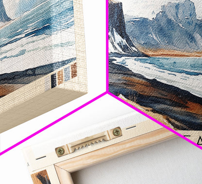 Búðir Beach, Iceland Watercolor Beach Print, Vacation Gift, Iceland Wall Art, Beach Painting, Beach Decor, Beach Painting