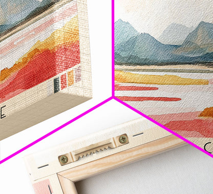 Eastern Cape, Coffee Bay Watercolor Print, Vacation Gift, Coffee Bay Wall Art, Beach Painting, Beach Decor, Large Wall Art, Wood Frame Art