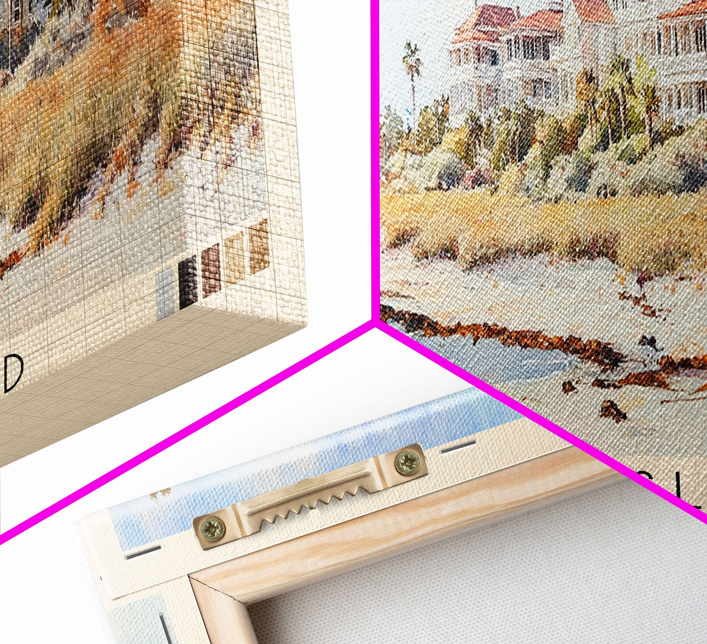 Jekyll Island, Georgia Watercolor Beach Print, Vacation Gift, Georgia Wall Art, Framed Canvas Print, Framed Beach Painting