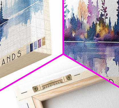 The Thousand Islands, Canada Watercolor Print, Vacation Gift, Canada Wall Art, Beach Painting, Beach Decor, Large Wall Art, Wood Frame Art