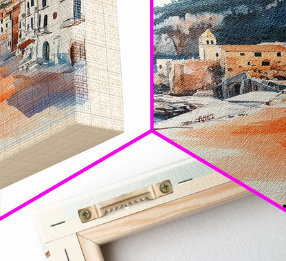 Atrani, Italy Watercolor Beach Print, Vacation Gift, Italy Wall Art, Beach Painting, Beach Decor, Beach Painting