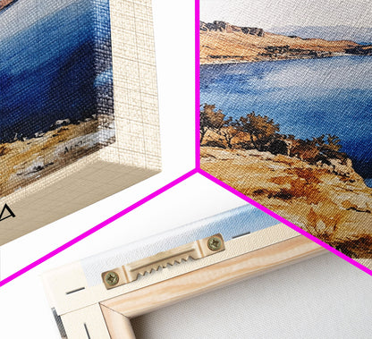 Caldera, Chile Watercolor Print, Vacation Gift, Chile Wall Art, Beach Painting, Beach Decor, Large Wall Art, Wood Frame Art