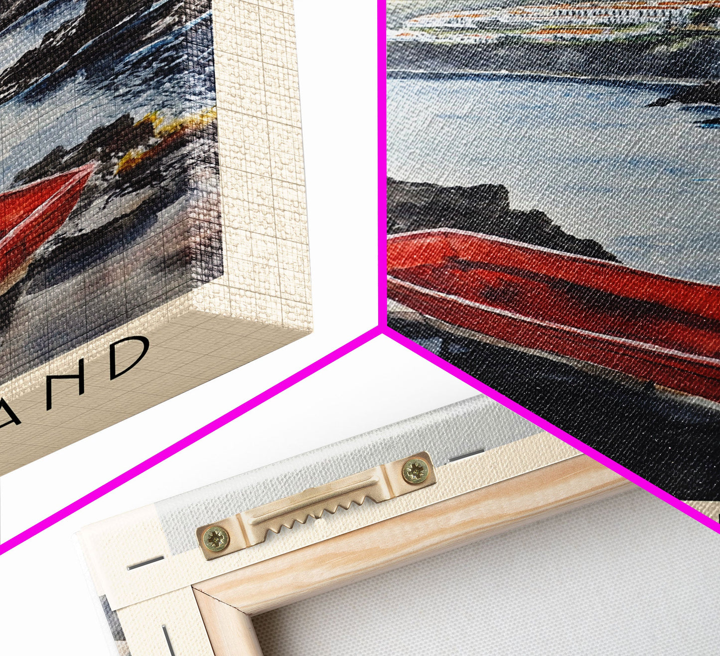 Faial Island, Portugal Watercolor Beach Print, Vacation Gift, Portugal Wall Art, Framed Canvas Print, Framed Beach Painting