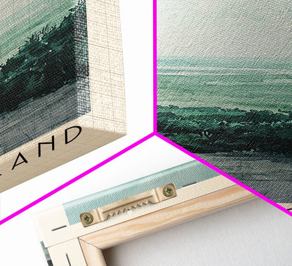 Herren Island, Germany Watercolor Print, Vacation Gift, Germany Wall Art, Beach Painting, Beach Decor, Large Wall Art, Wood Frame Art