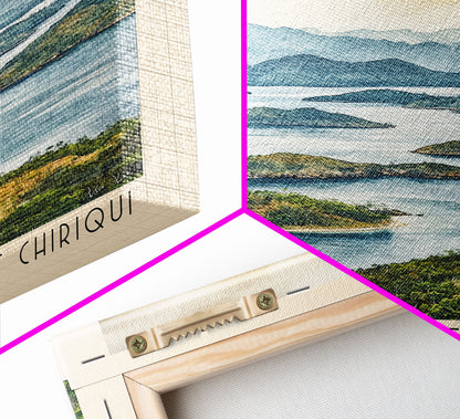 Islands of the Gulf of Chiriqui, Panamá Watercolor Beach Print, Vacation Gift, Panamá Wall Art, Beach Painting, Beach Decor, Beach Painting