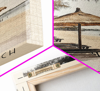 Lazy Beach, Cambodia Watercolor Beach Print, Vacation Gift, Cambodia Wall Art, Beach Painting, Beach Decor, Beach Painting