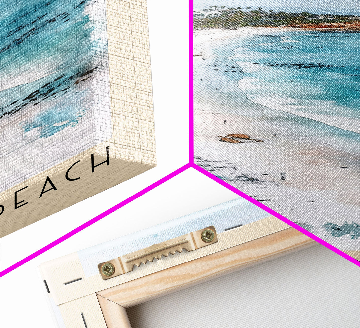 Llandudno Beach, South Africa Watercolor Print, Vacation Gift, South Africa Wall Art, Beach Painting, Beach Decor, Large Wall Art, Wood Frame Art