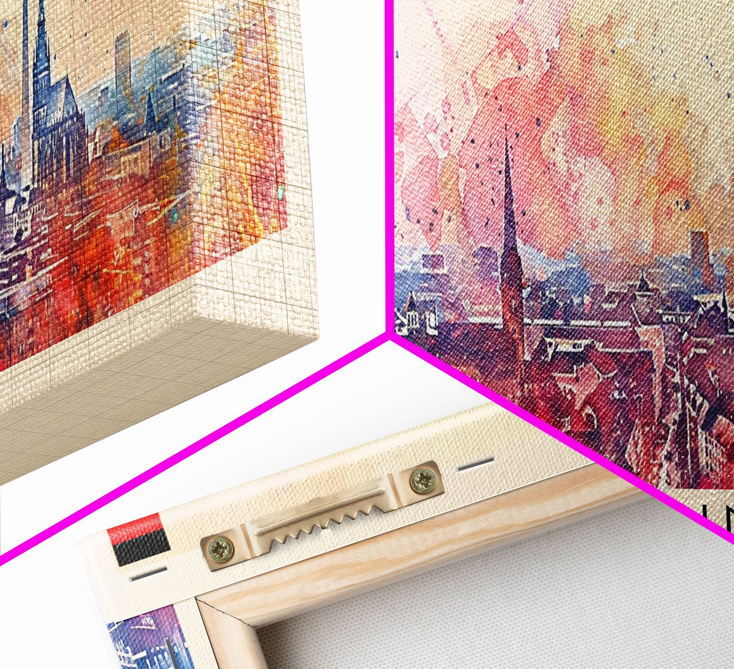 Dortmund Germany Wall Art, Panoramic Travel Poster, Panoramic Framed Canvas Print, City Wall Art, Wall Hanging Home Decor, Travel Art