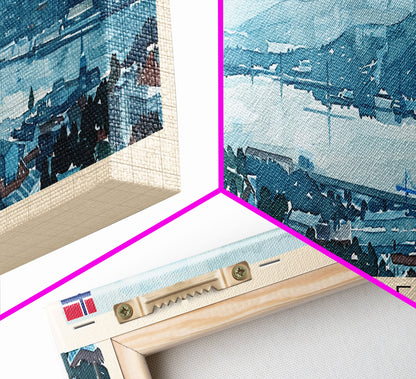 Drammen Norway Travel Print Wall Art, Panoramic City Art, Travel Art, Wall Decor, Vacation Gift, Framed Canvas Print Or Metal Art