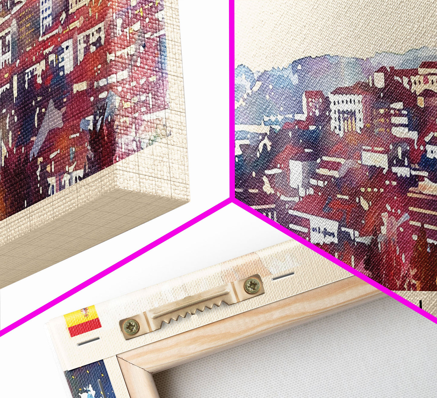 Gijón, Spanien – Kunstdruck für die Wand, Panorama-Stadtbild, Reisekunst, Wanddekoration, Urlaubsgeschenk, gerahmter Leinwanddruck oder Metallbild