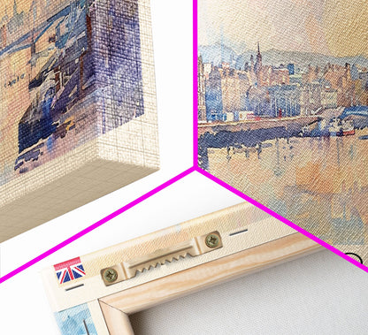 Glasgow, Vereinigtes Königreich – Reisekunst, Stadtkunst, gerahmter Leinwanddruck oder Wandbild aus Metall, Europa-Reiseposter, Panorama-Wandbild, extra breites Wandbild