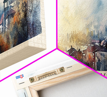 Kraljevo Serbia Panoramic Travel Poster, Framed Canvas Print or Metal Wall Art, Travel Art, Home Decor, Panoramic Painting, Midcentury Art